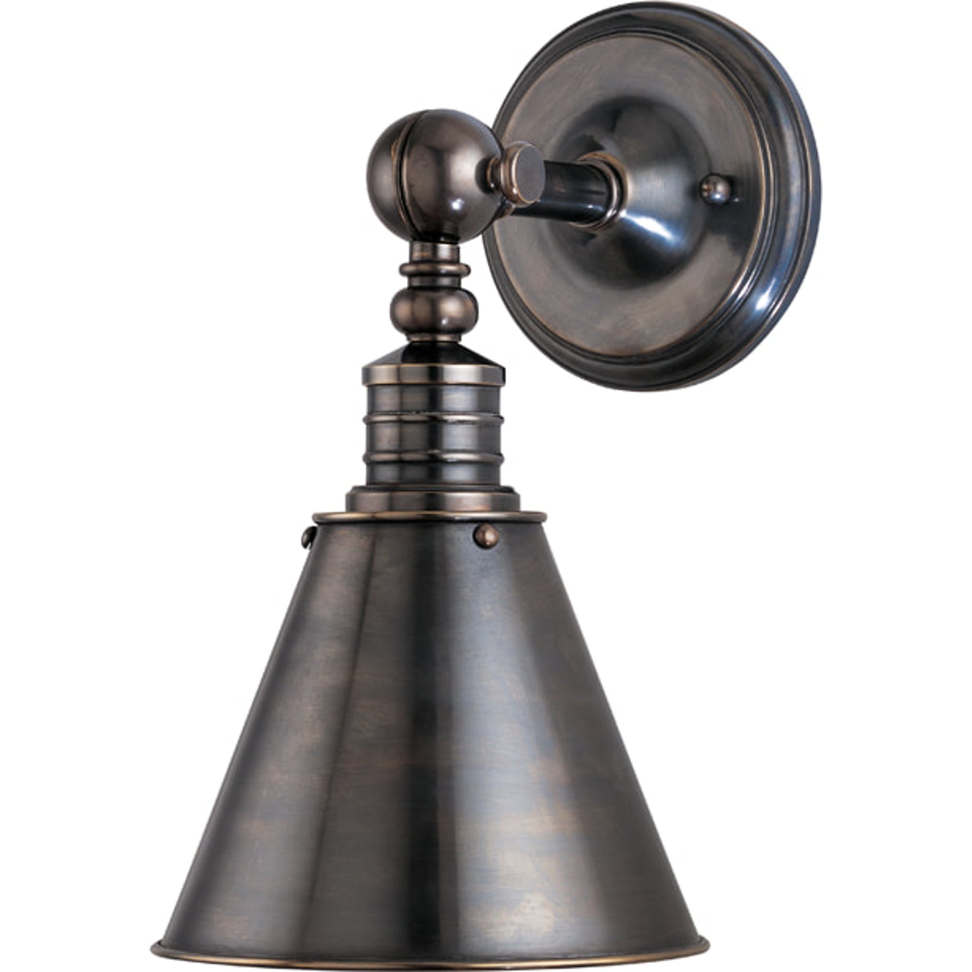 Darien Wall Sconce by Hudson Valley in distressed bronze. Made from brass in a traditional style.
