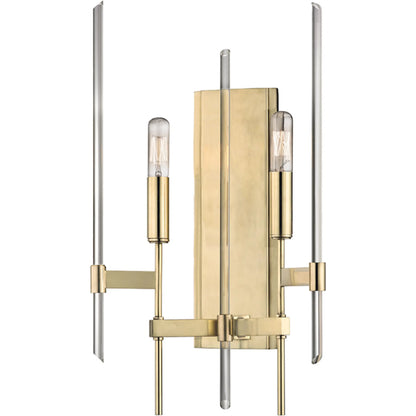 Bari Wall Sconce by Hudson Valley. Made from brass in a modern style.