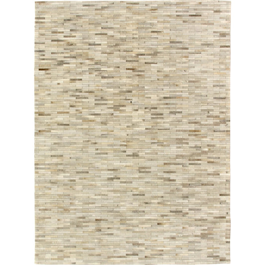 001 SI-2544141,SI-2544142,SI-2544143 | Primary Silo | Natural Hide 9903 Rug by Exquisite Rugs in silver. Made from leather hide in a unique style.