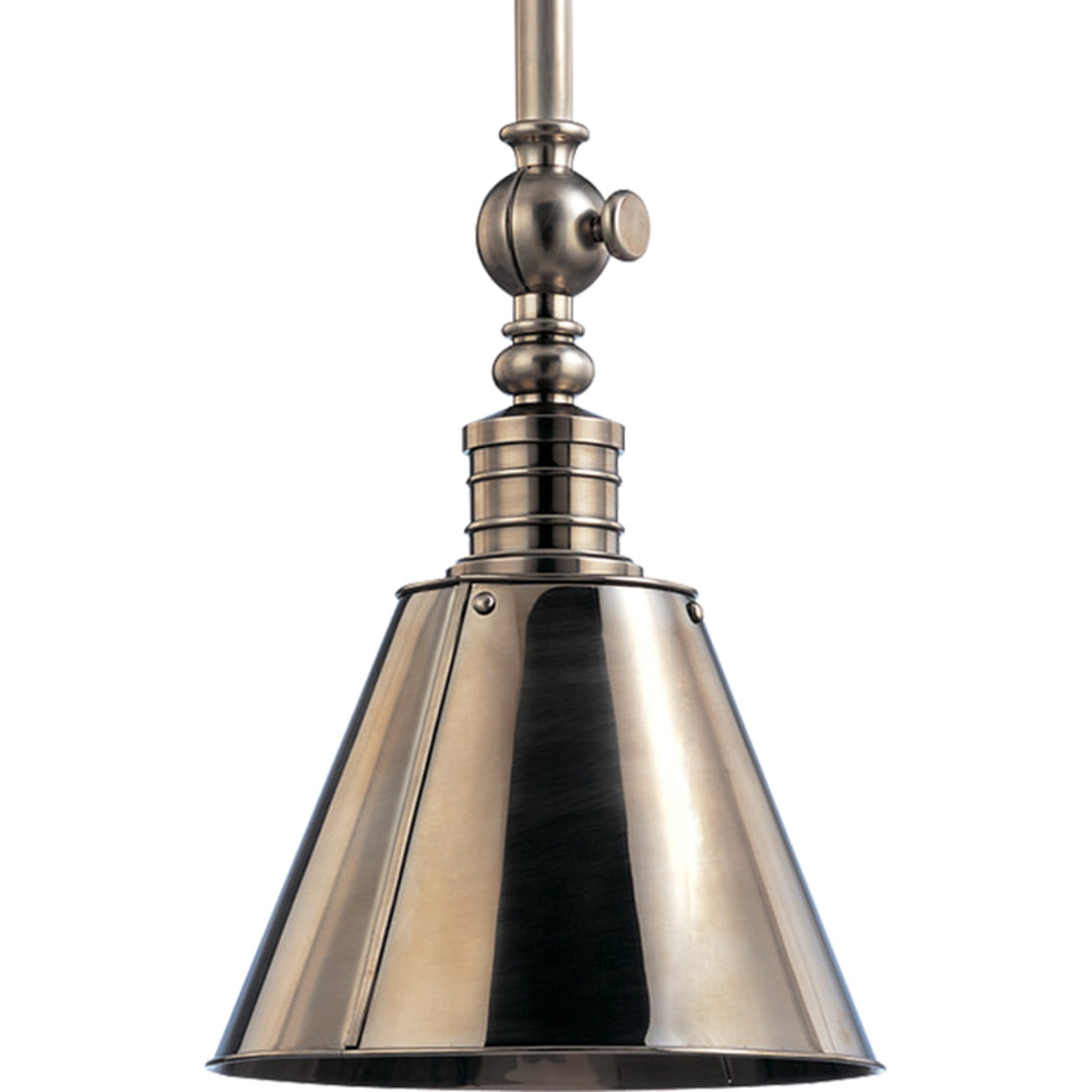 Darien Metal Pendant Light by Hudson Valley in distressed bronze. Made from brass in a rustic style.
