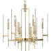 Bari Chandelier by Hudson Valley. Made from brass in a modern style.