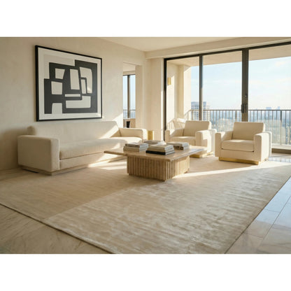 Purity Rug by Exquisite Rugs. Made from bamboo silk in a unique style.