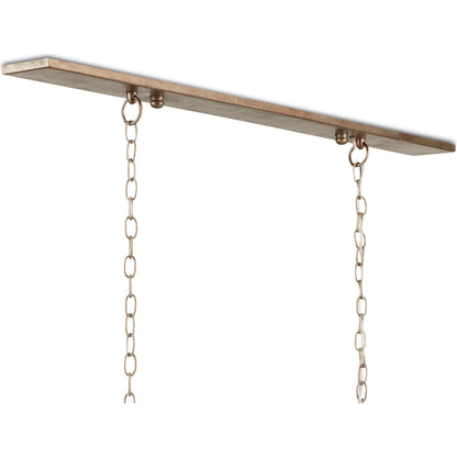 Maximus Chandelier by Currey and Company. Made from wrought iron, glass in a modern style.