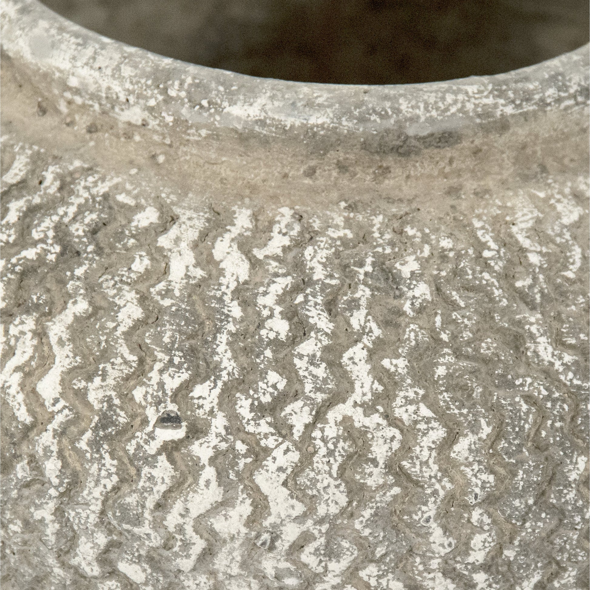 Distressed Cement Vase by Zentique in distressed gray and cement. Made from cement in a eclectic & global style.