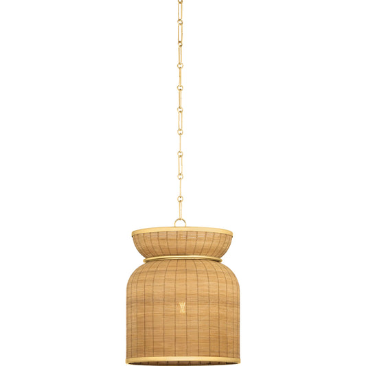 Parkchester Pendant by Hudson Valley in aged brass. Made from unique in a rustic style.