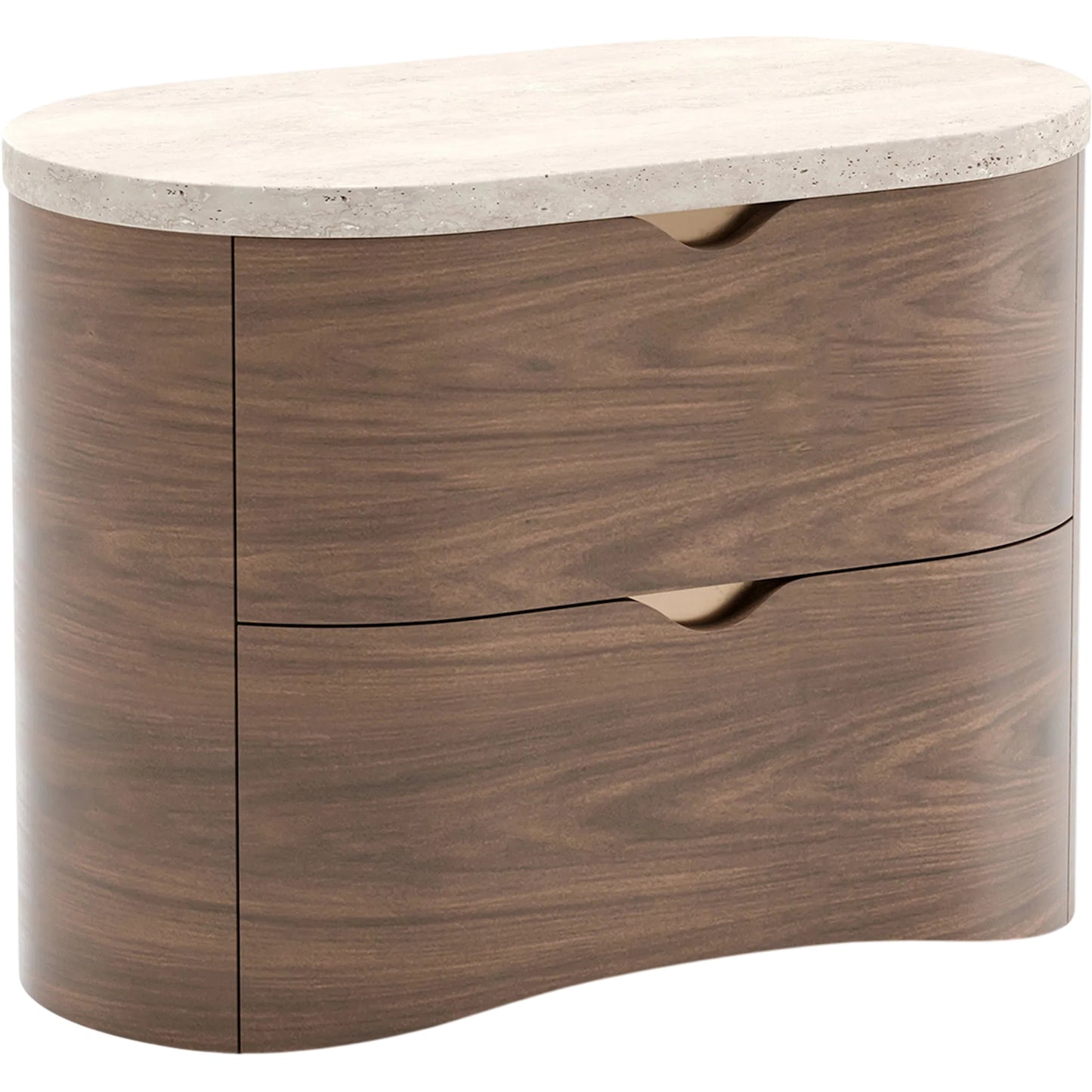 002 SI-2462213 | Primary Silo | Fleur Nightstand by Caracole in gold and porcini. Made from stone in a transitional style.