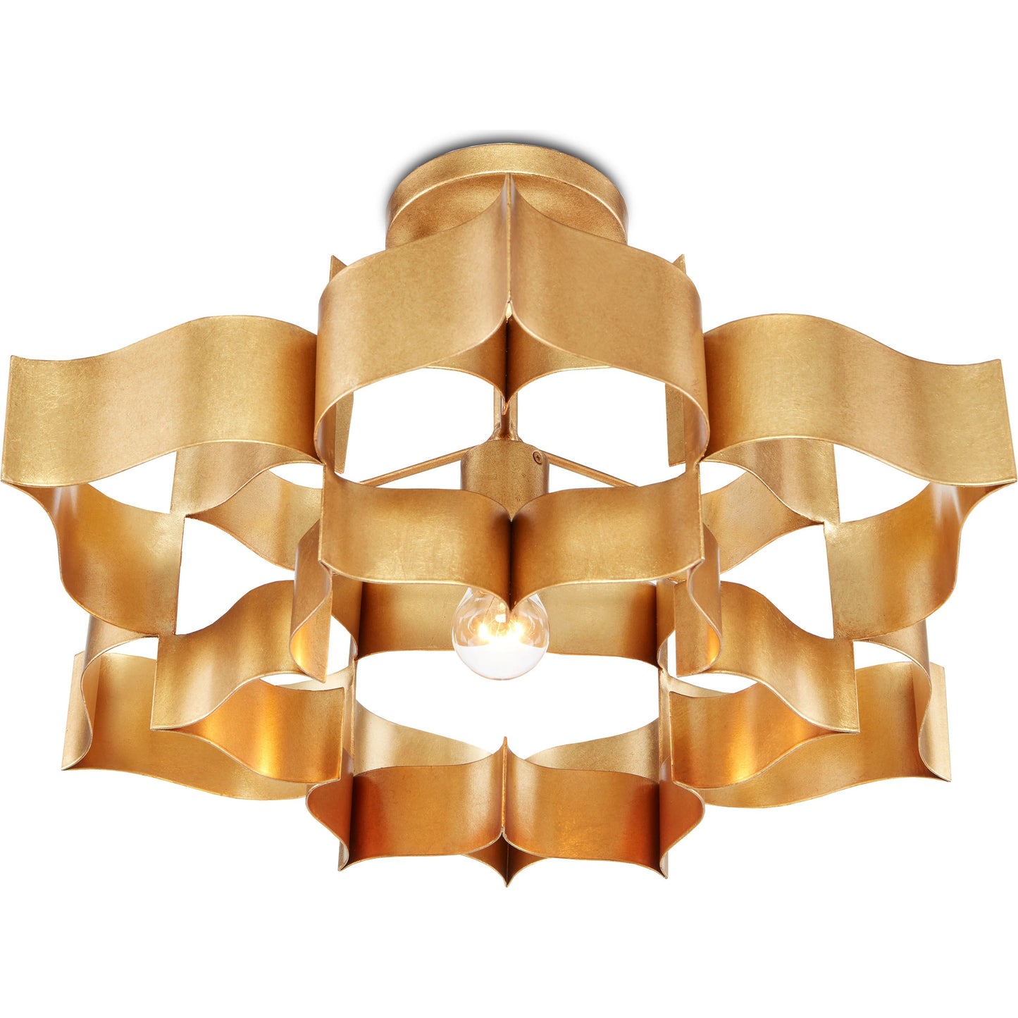 009 S-223979 | Additional Silo | Grand Lotus Pendant/Semi-Flush Mount by Currey and Company. Made from wrought iron in a modern style.