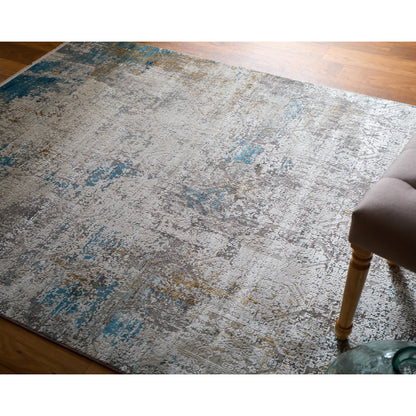 Cadiz Rug - 3889F by Feizy in ivory, blue, gold. Made from viscose, acrylic in a unique style.