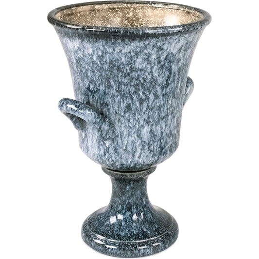 Distressed Blue Pitcher by Zentique in blue drip texture. Made from ceramic in a traditional style.