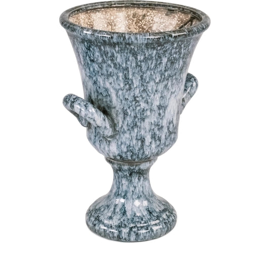 Distressed Blue Pitcher by Zentique in blue drip texture. Made from ceramic in a traditional style.