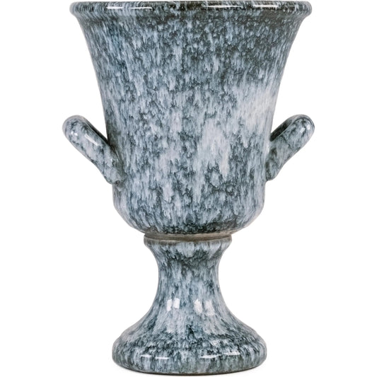 Distressed Blue Pitcher by Zentique in blue drip texture. Made from ceramic in a traditional style.