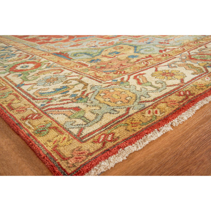 Antique Weave Serapi 9972 Rug by Exquisite Rugs in rust, blue. Made from new zealand wool in a unique style.