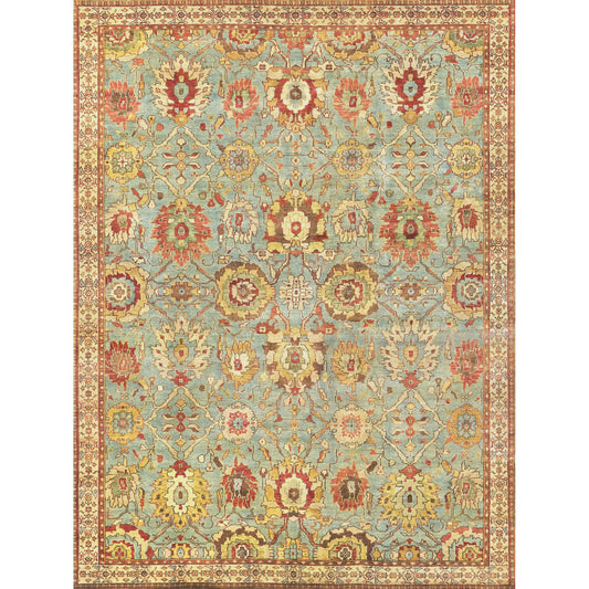 Antique Weave Serapi 9973 Rug by Exquisite Rugs in light blue, ivory. Made from new zealand wool in a unique style.