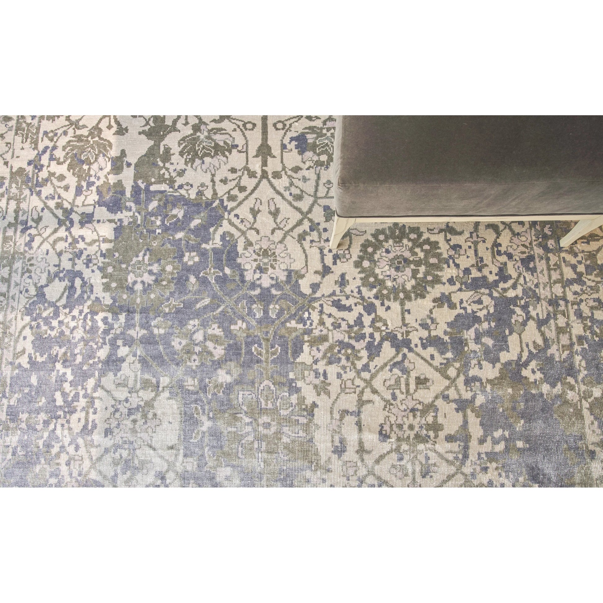 Antique Weave Bamboo Area Rug by Exquisite Rugs in silver. Made from bamboo silk in a unique style.