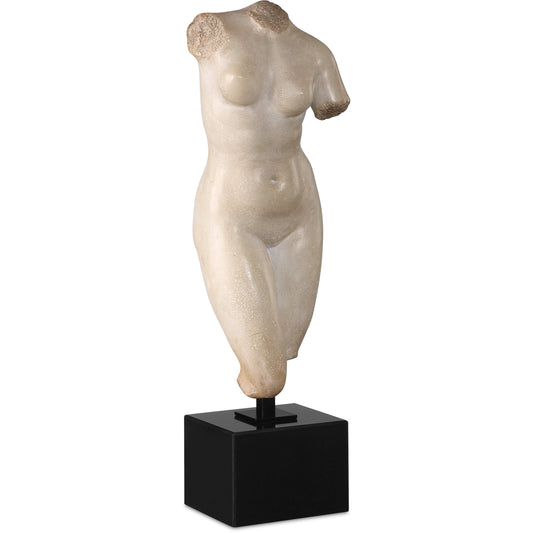 Goddess Venus by Currey and Company in aged beige, black. Made from composite, marble in a modern style.