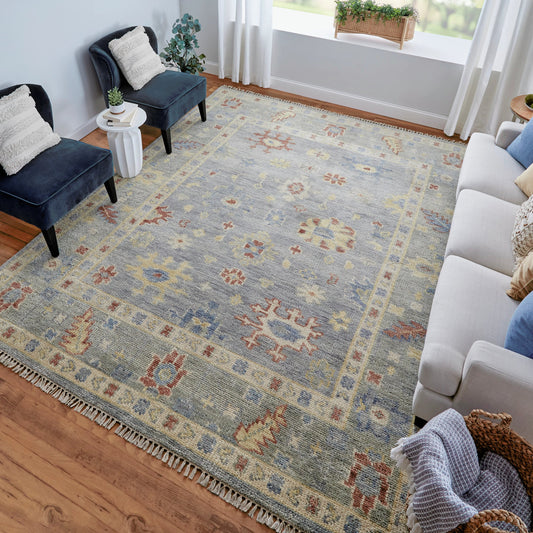 Fillmore Traditional & Botanical Rug - FIL6954F by Feizy in blue, taupe, gray. Made from wool in a unique style.