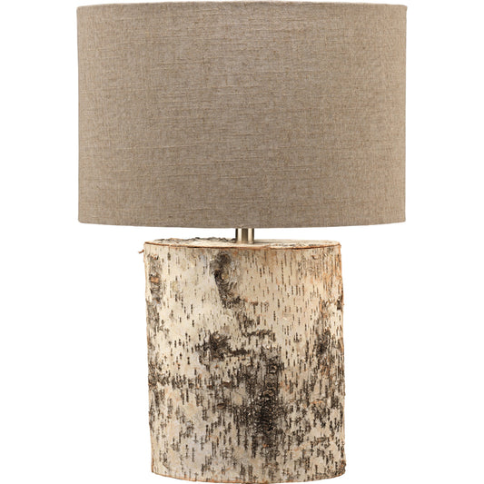 Forrester Table Lamp by Jamie Young in birch veneer. Made from resin, veneer tree in a eclectic & global style.