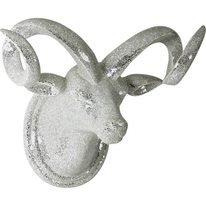 Bull Head Wall Art by Zentique in reflective and fiberglass. Made from fiberglass in a rustic style.