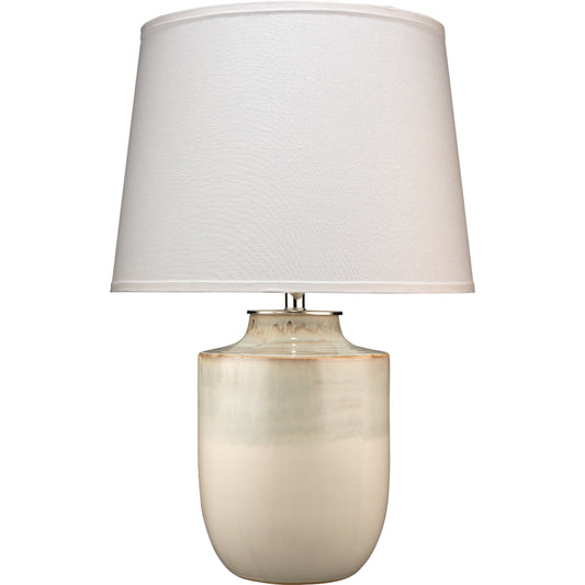 Lagoon Table Lamp by Jamie Young in cream ceramic. Made from ceramic in a modern style.