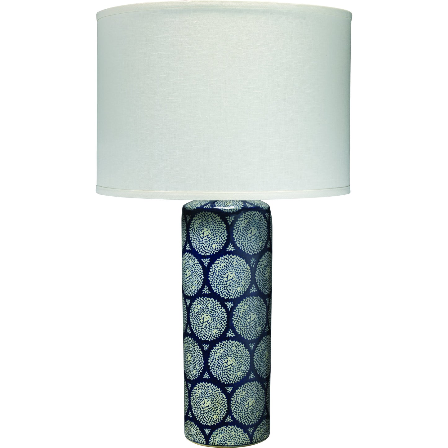 001 S-292106 | Primary Silo | Neva Table Lamp by Jamie Young in blue. Made from ceramic in a transitional style.