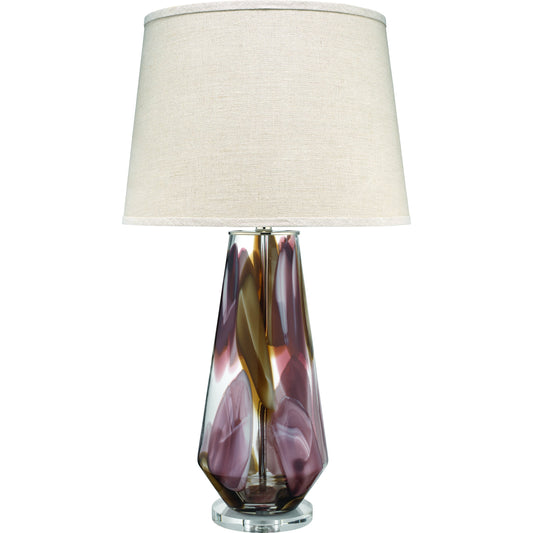 Watercolor Table Lamp by Jamie Young in plum. Made from glass in a eclectic & global style.