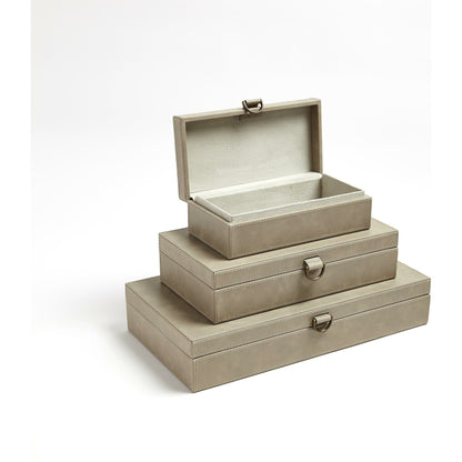 Marbled Leather D Ring Box by Global Views. Made from unique in a transitional style.