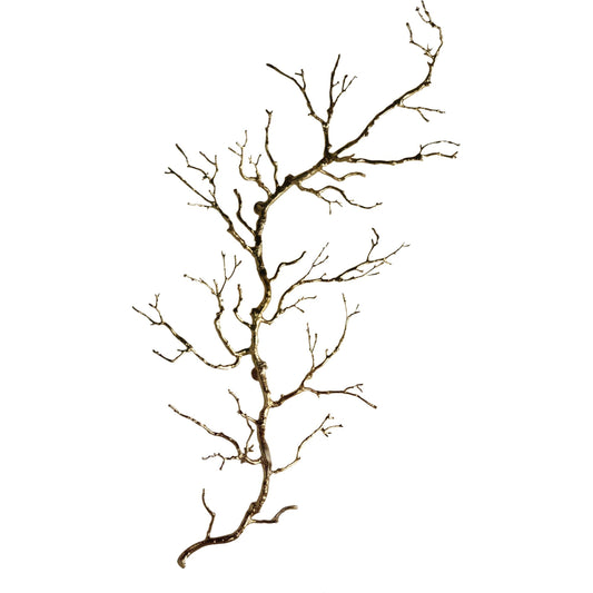 Twig Wall Art by Global Views. Made from brass in a modern style.