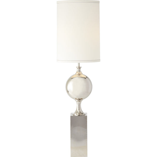 Big Pill Lamp by Global Views in nickel. Made from brass, stainless steel in a transitional style.