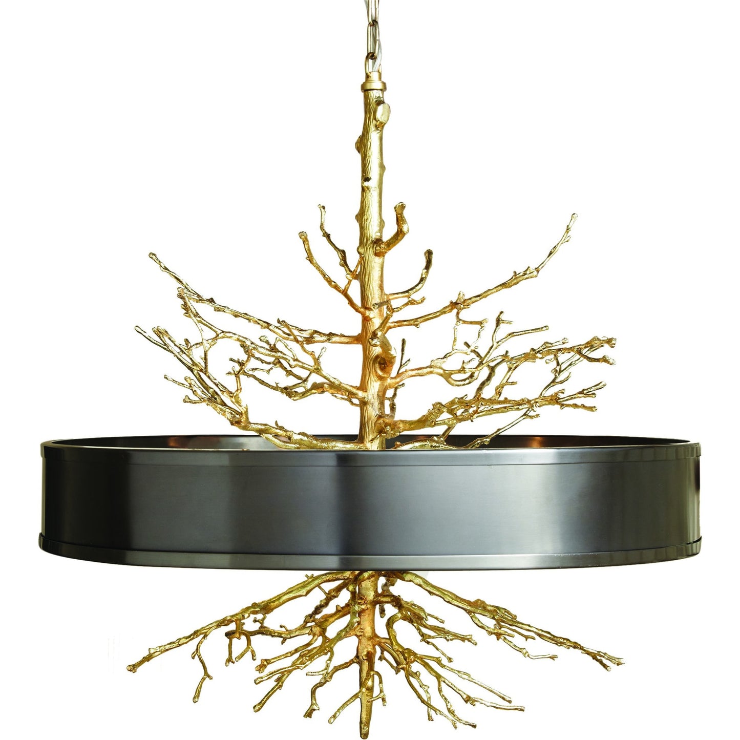 002 SR-702268 | Primary Silo | Twig Pendant by Global Views. Made from iron, brass, glass in a eclectic & global style.