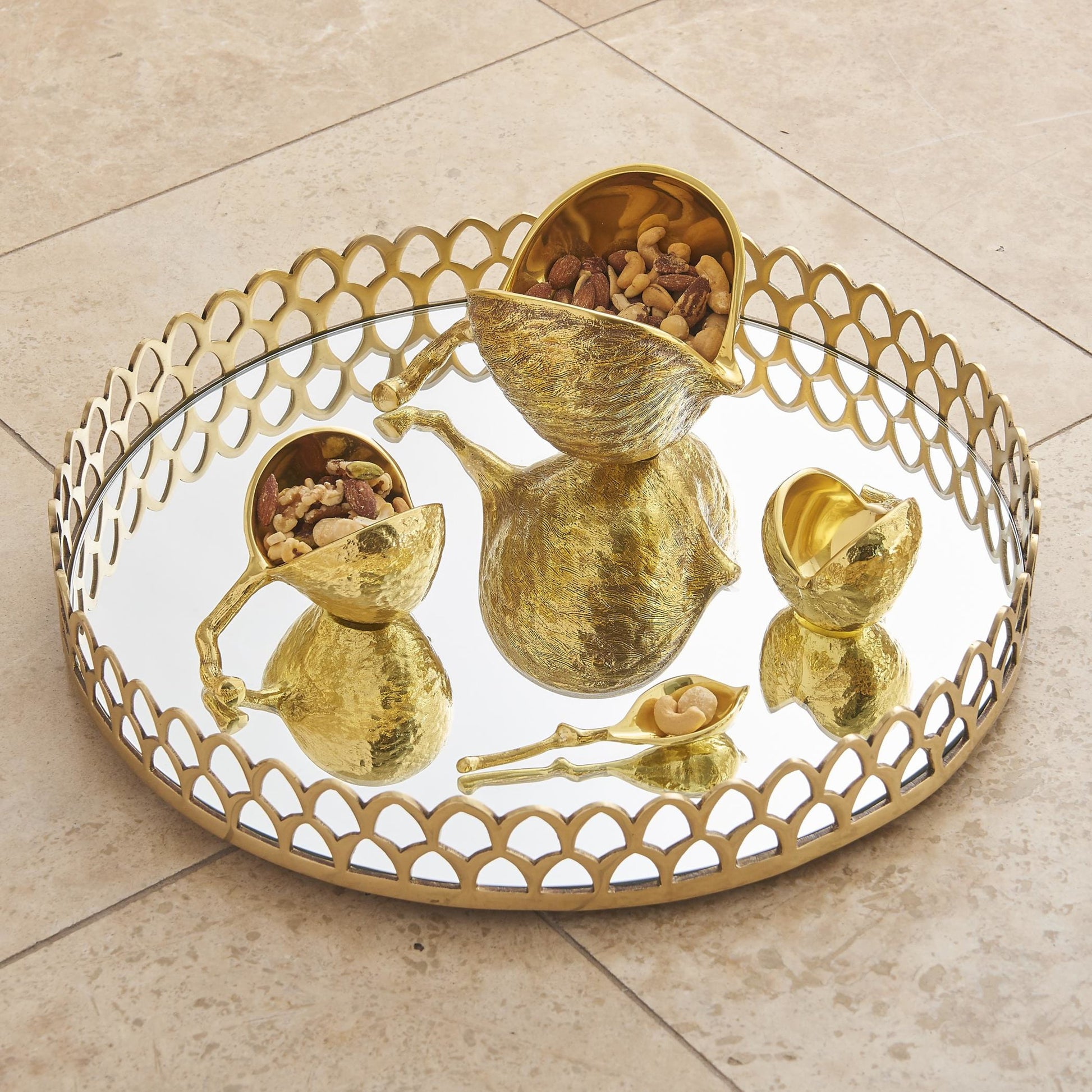 Chestnut Bowl by Global Views. Made from brass in a eclectic & global style.