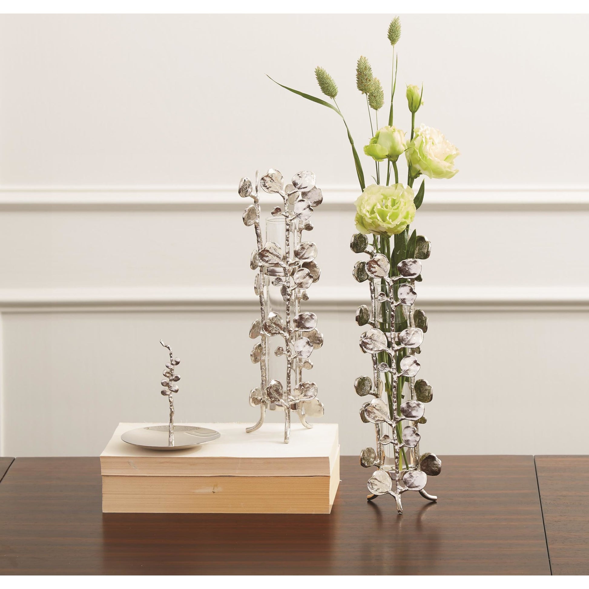 Bauhinia Bud Vase by Global Views. Made from brass, glass in a eclectic & global style.