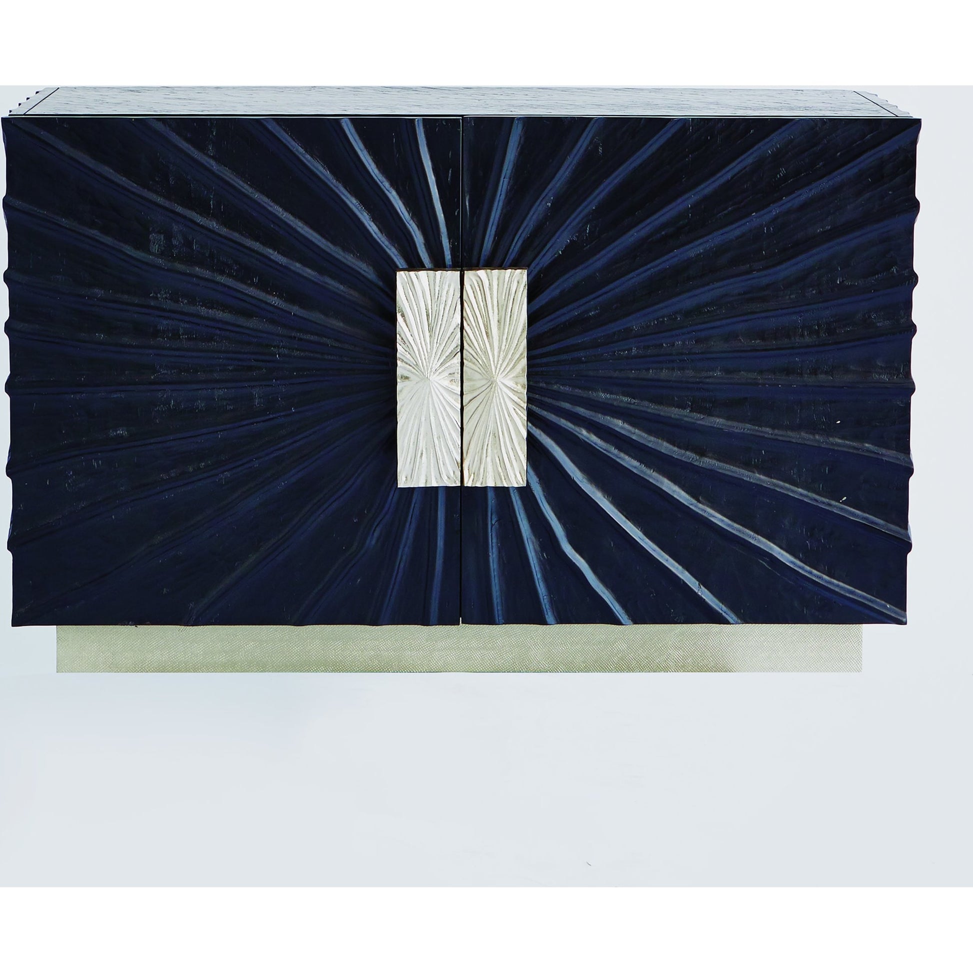 Pleated Cabinet by Global Views in black, nickel. Made from pine, aluminum, glass, metal in a eclectic & global style.