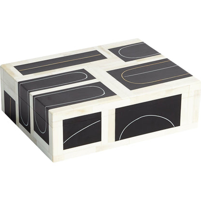 Brass Loop Box by Global Views. Made from mdf, brass, bone, resin in a modern style.