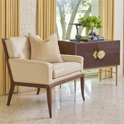 Galapagos Chest by Global Views in dark walnut, brass. Made from mango, mdf, brass in a transitional style.