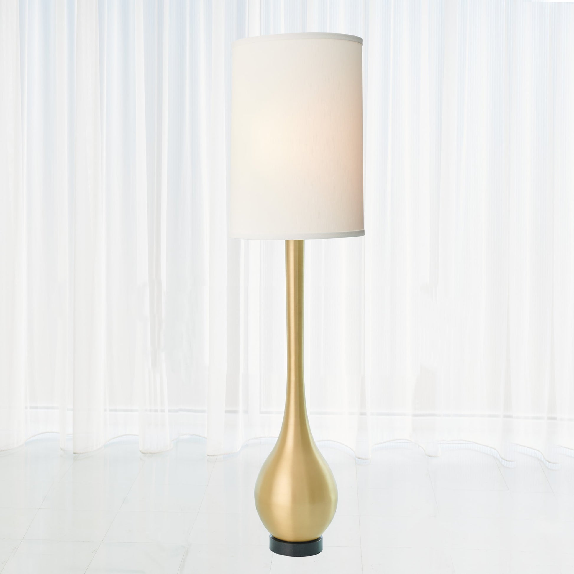 Bulb Floor Lamp by Global Views. Made from brass, granite in a transitional style.
