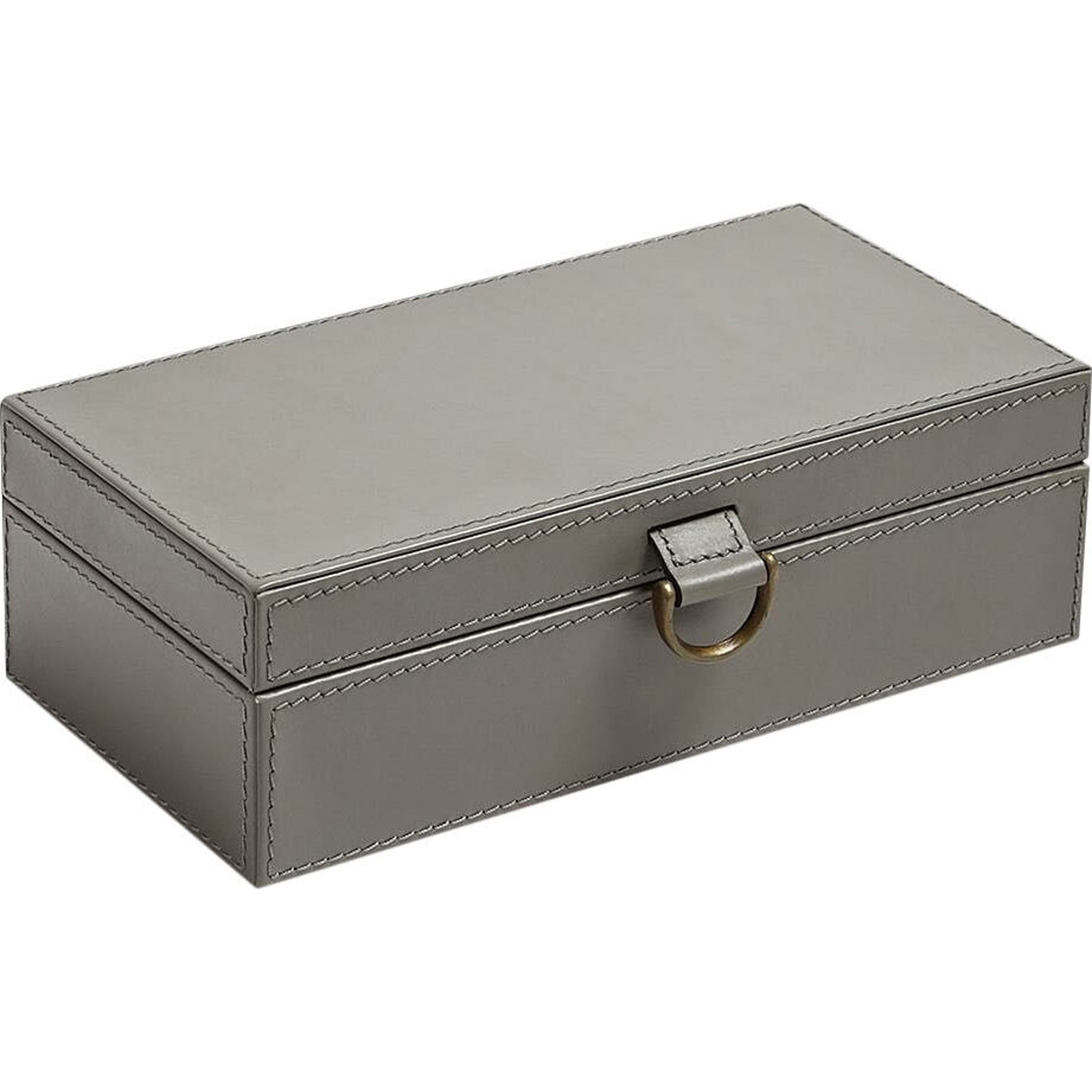 Marbled Leather D Ring Box by Global Views. Made from unique in a transitional style.