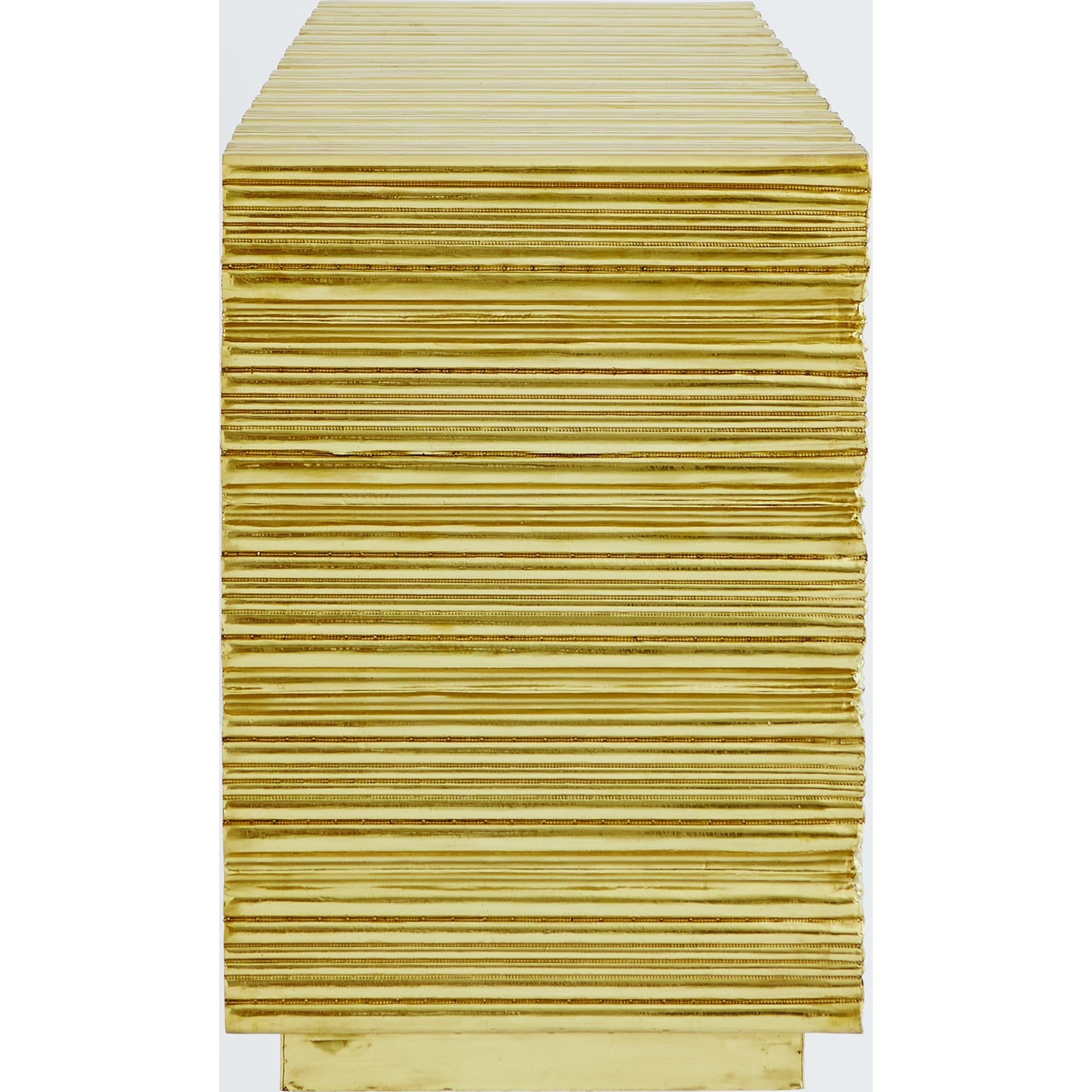 Linenfold Cabinet by Global Views. Made from mdf, brass in a modern style.