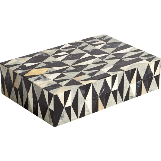 Brass Diamond Box by Global Views. Made from mdf, brass, resin in a eclectic & global style.