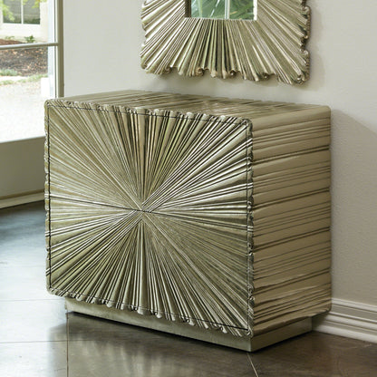 Linenfold Chest by Global Views. Made from mdf, brass in a eclectic & global style.