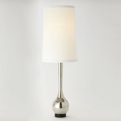 Bulb Vase Table Lamp by Global Views. Made from brass, black lime stone in a transitional style.