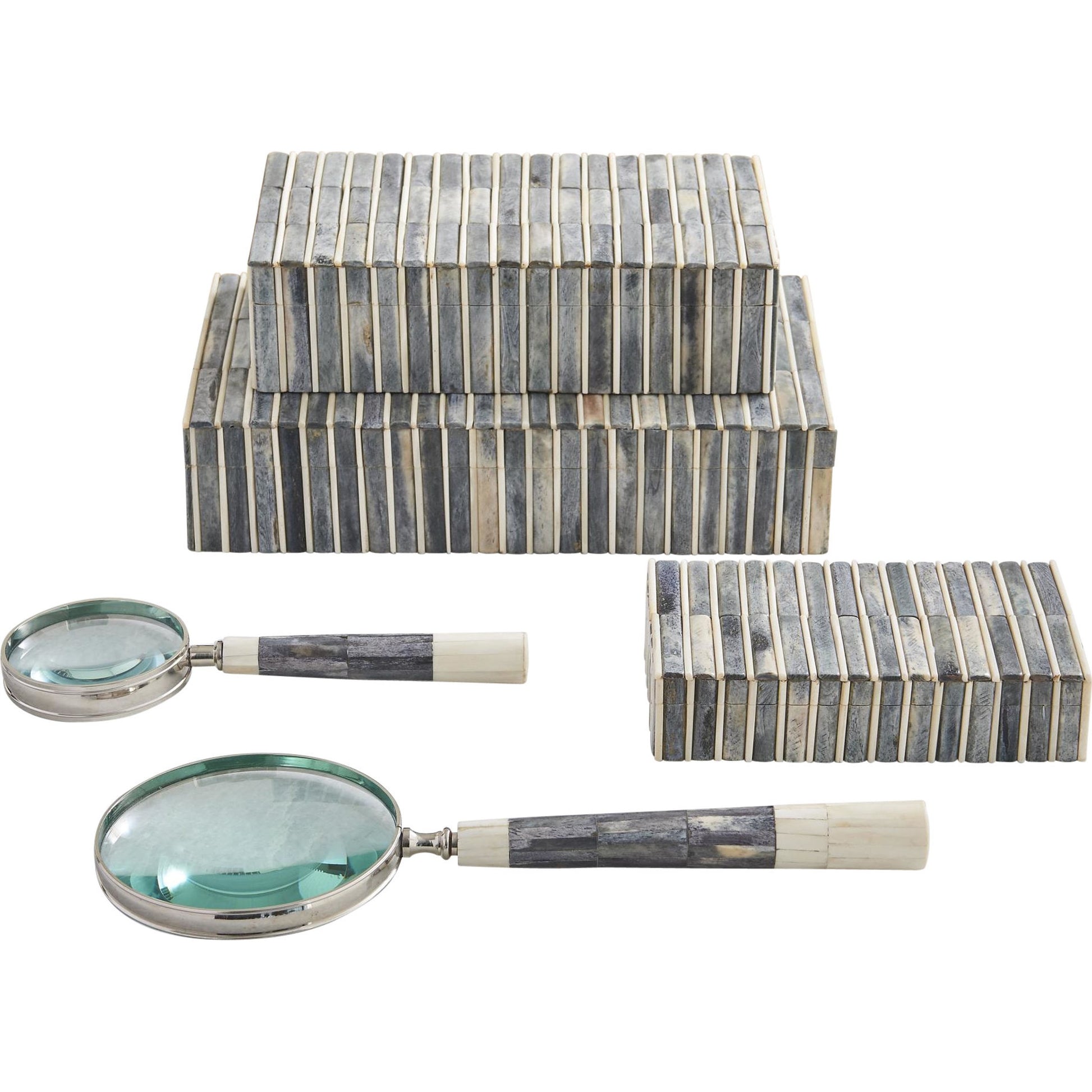 Bone Box by Global Views. Made from mdf, bone in a coastal style.