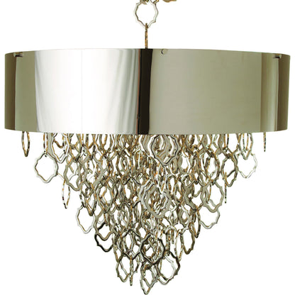 Chain Pendant by Global Views. Made from brass, stainless steel, iron, glass in a transitional style.