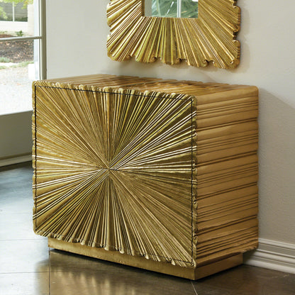 Linenfold Chest by Global Views. Made from mdf, brass in a eclectic & global style.