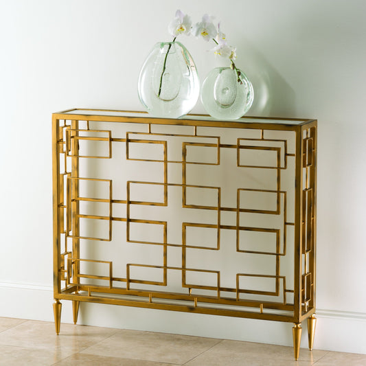 Open Block Console by Global Views. Made from unique in a transitional style.