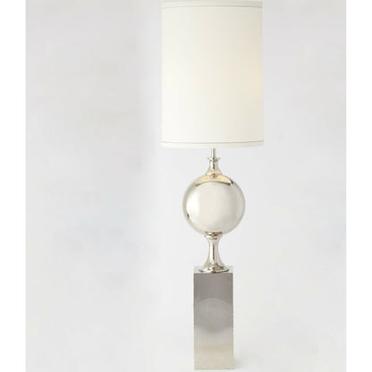 Big Pill Lamp by Global Views in nickel. Made from brass, stainless steel in a transitional style.