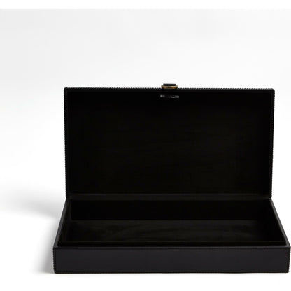 Marbled Leather D Ring Box by Global Views. Made from unique in a transitional style.