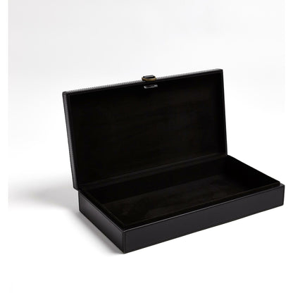 Marbled Leather D Ring Box by Global Views. Made from unique in a transitional style.