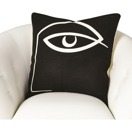 Horus Pillow by Global Views in natural. Made from shell 100% cotton, lining 100% cotton in a modern style.
