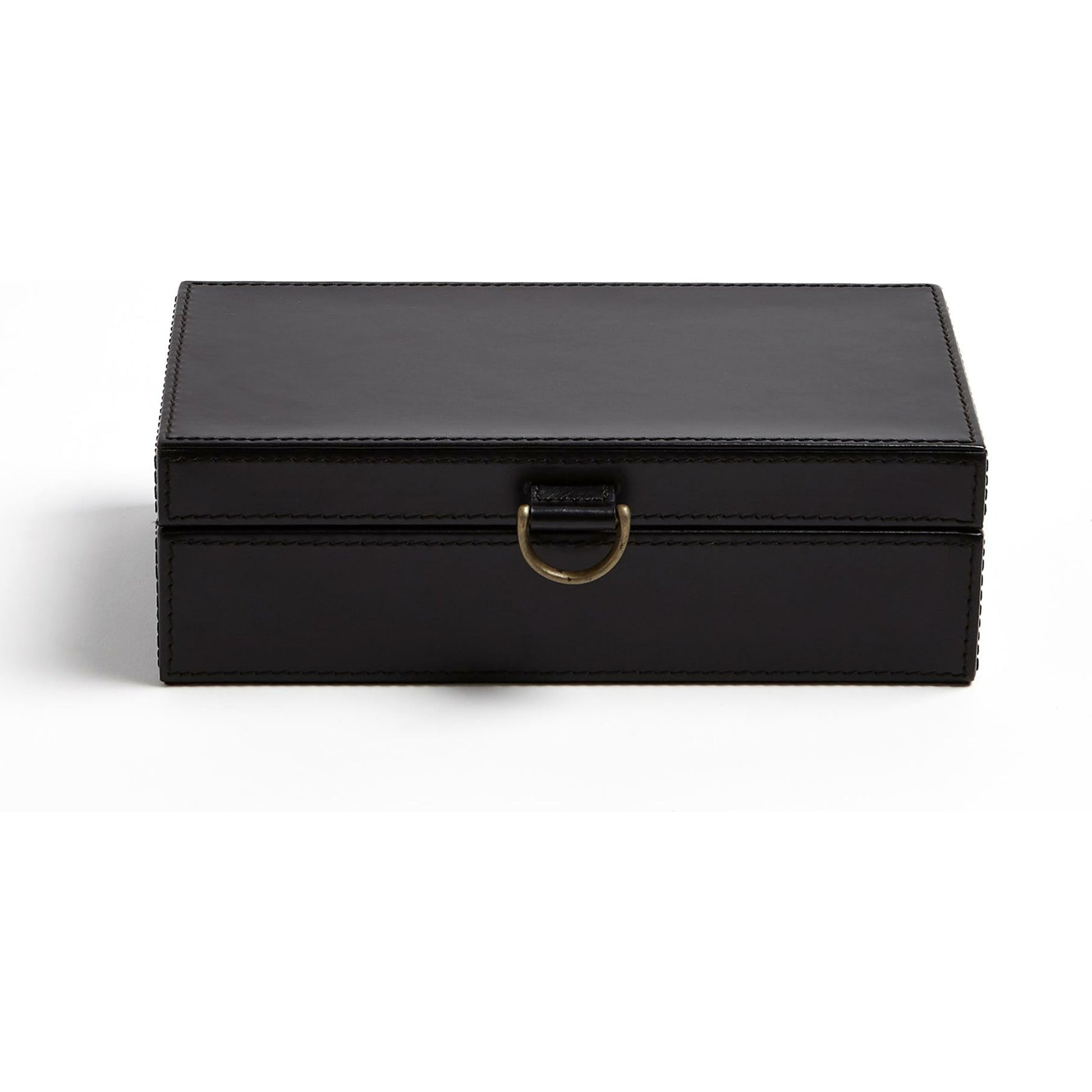 Marbled Leather D Ring Box by Global Views. Made from unique in a transitional style.