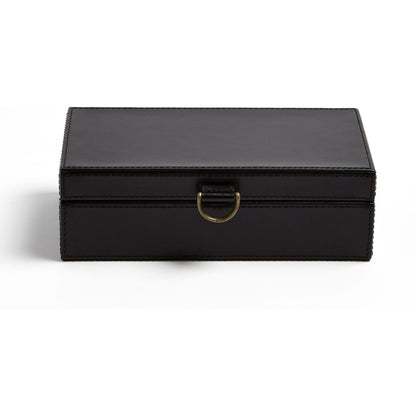 Marbled Leather D Ring Box by Global Views. Made from unique in a transitional style.